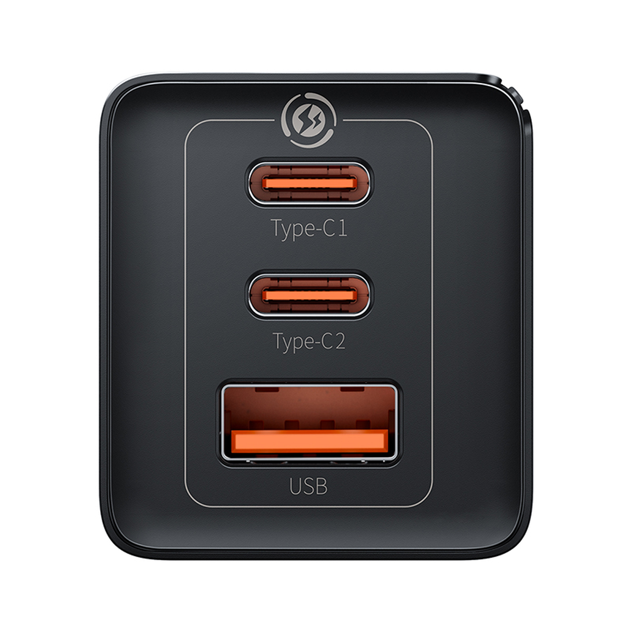 ⚡ Baseus GaN5 Pro 65W Melns - 3 Portu Lādētājs | 2x USB-C + USB | 100 cm Kabelis | Ceļojumiem