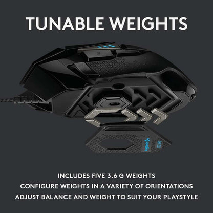 Logitech G502 Hero Žaidimų Pelė – Legendinė Tikslumo Galia 🔹 Tobula kontrolė kiekvienam žaidėjui 