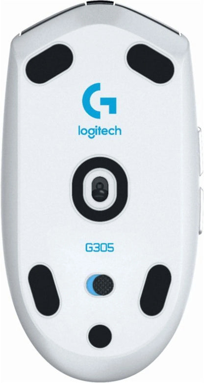 Logitech G305 Lightspeed bezvadu spēļu pele, HERO sensors, 12000 DPI, balta