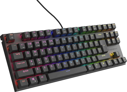 Klaviatūra Genesis Thor 303 TKL RGB, Outemu Brown, EN (US), juoda