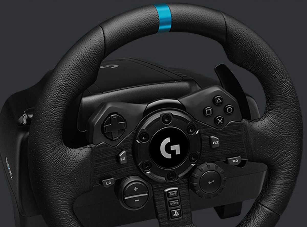 Logitech G923 sacīkšu spēļu stūre PS4/PC — TrueForce tehnoloģija