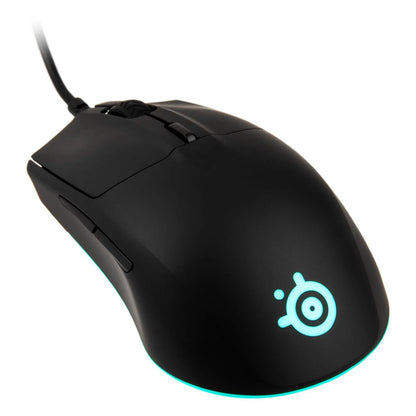 SteelSeries Rival 3 – laidinė žaidimų pelė, 8500 DPI, 3 zonų RGB apšvietimas, juoda