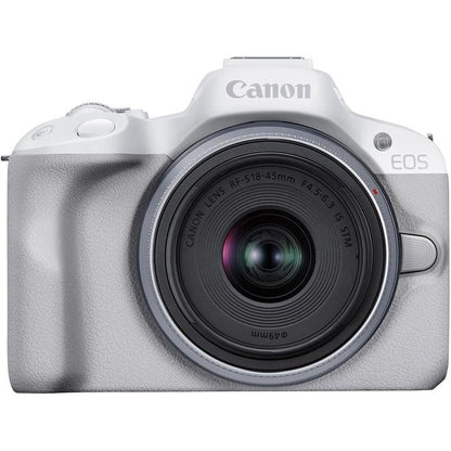 Canon EOS R50 Beveidroninis Fotoaparatas - 24.2MP APS-C + RF-S 18-45mm Objektyvas