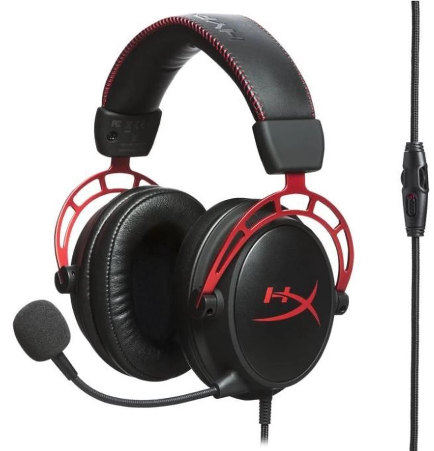 Vadu spēļu austiņas HyperX Cloud Alpha, melnas/sarkanas