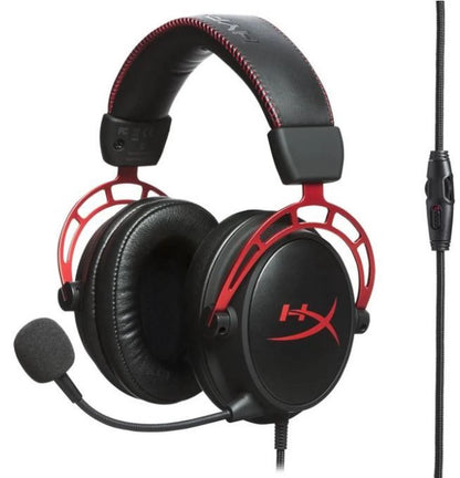 Vadu spēļu austiņas HyperX Cloud Alpha, melnas/sarkanas