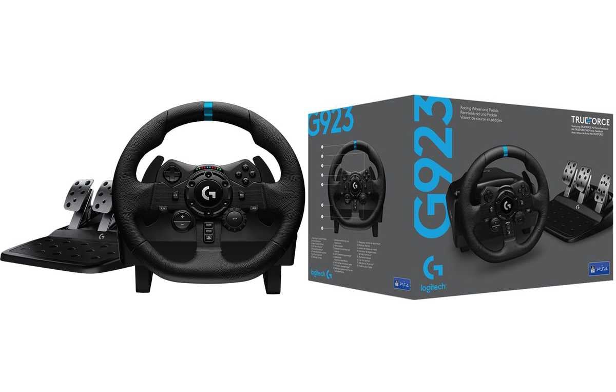 Logitech G923 sacīkšu spēļu stūre PS4/PC — TrueForce tehnoloģija