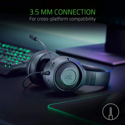 Laidinės žaidimų ausinės Razer Kraken X Lite, juodos