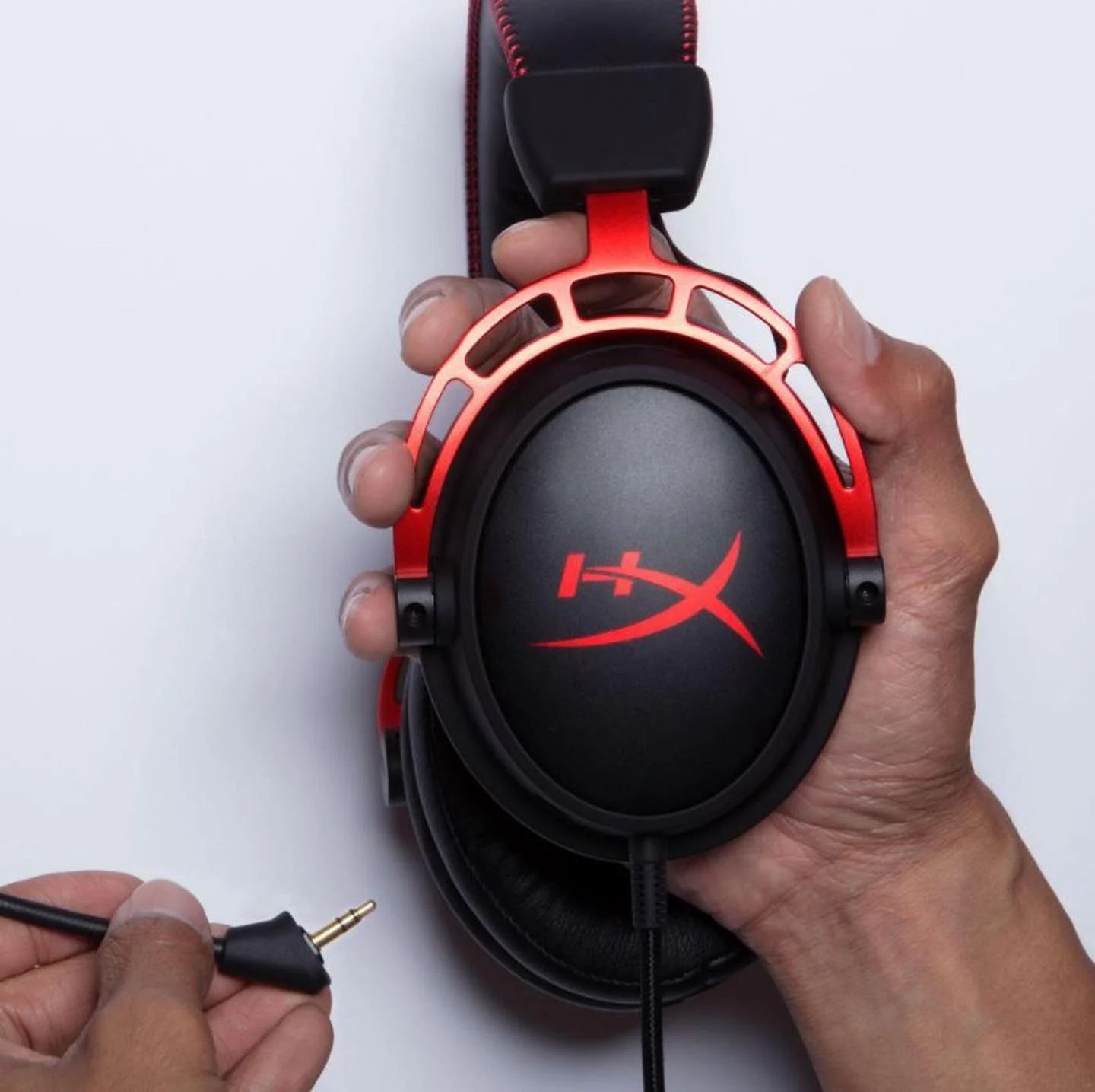 Vadu spēļu austiņas HyperX Cloud Alpha, melnas/sarkanas