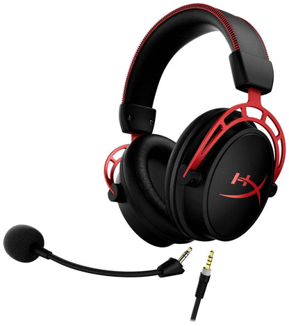 Vadu spēļu austiņas HyperX Cloud Alpha, melnas/sarkanas