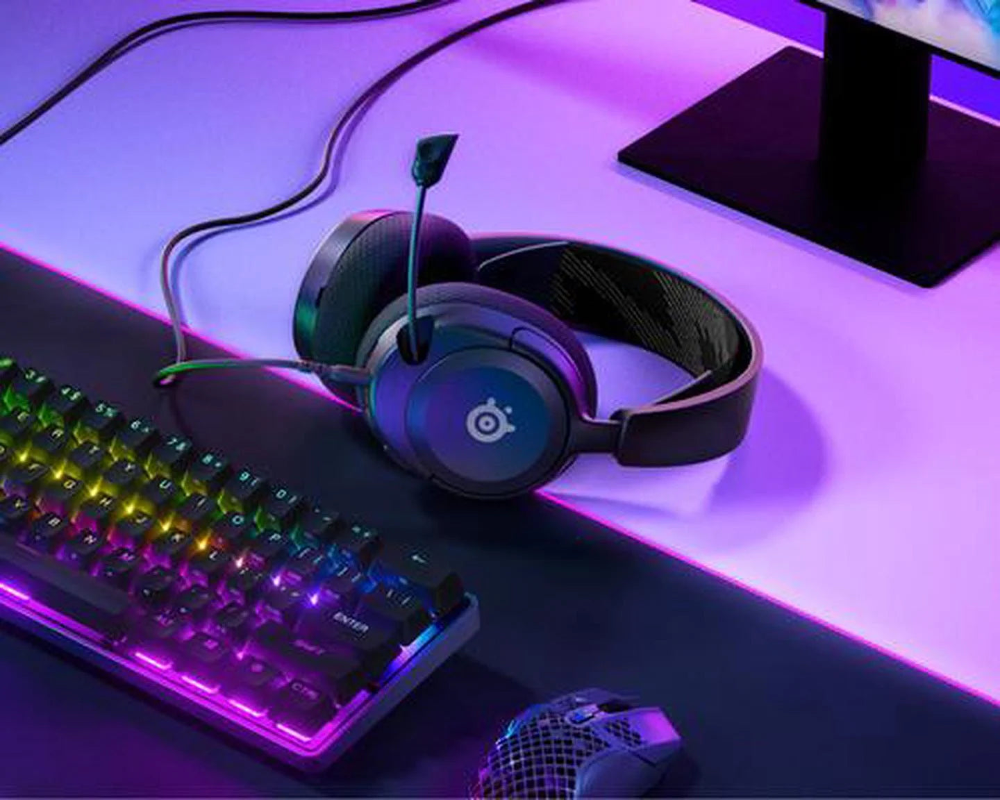 SteelSeries Arctis Nova 1 spēļu austiņas - vadu spēļu austiņas, melnas