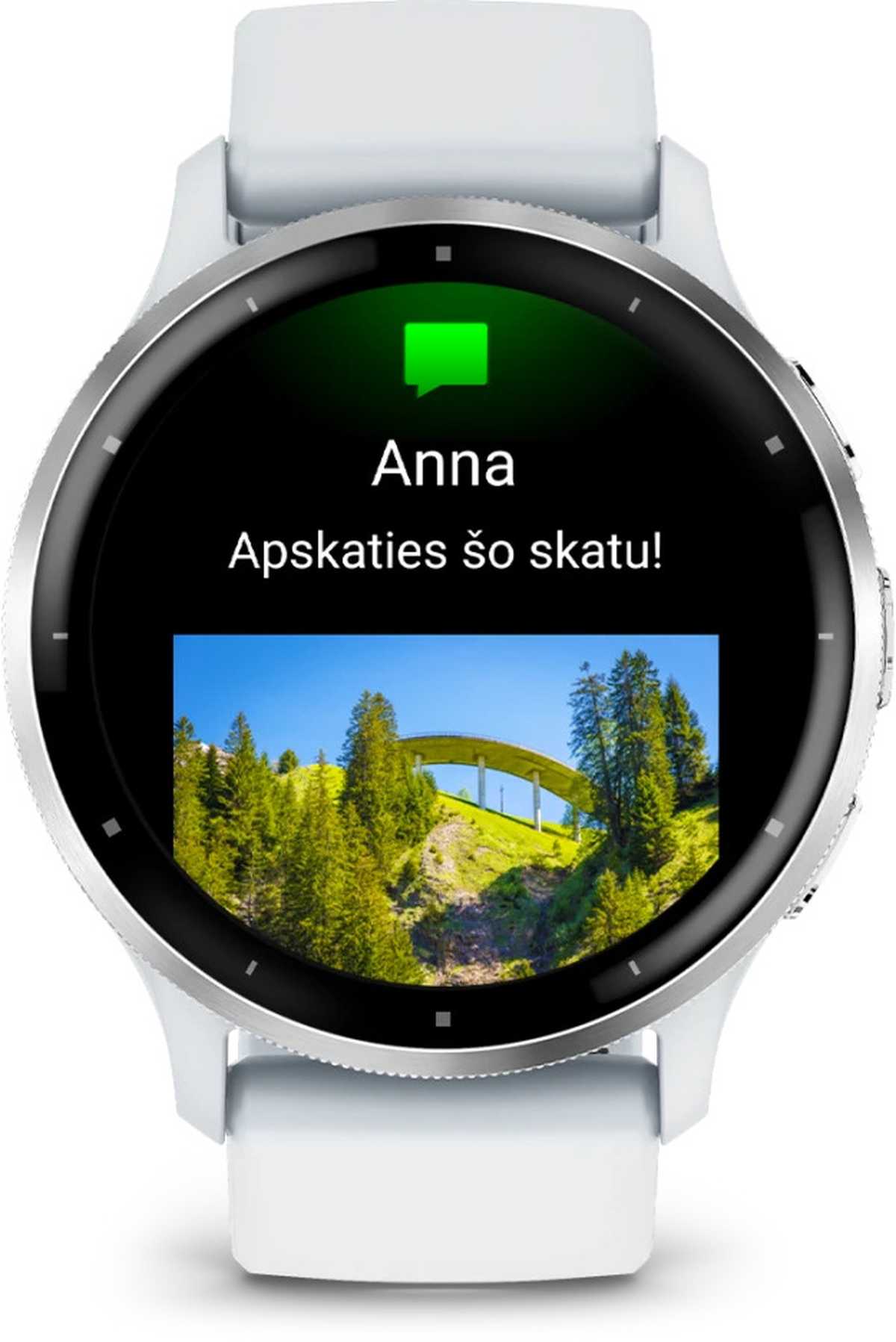 Garmin Venu 3 išmanusis laikrodis sidabro - 14d baterija, AMOLED, AI treneris