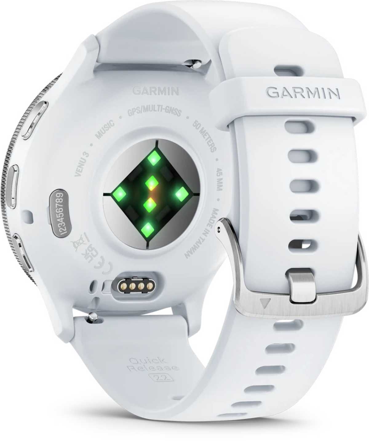 Garmin Venu 3 išmanusis laikrodis sidabro - 14d baterija, AMOLED, AI treneris