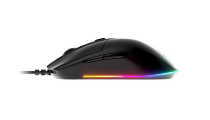 SteelSeries Rival 3 – laidinė žaidimų pelė, 8500 DPI, 3 zonų RGB apšvietimas, juoda