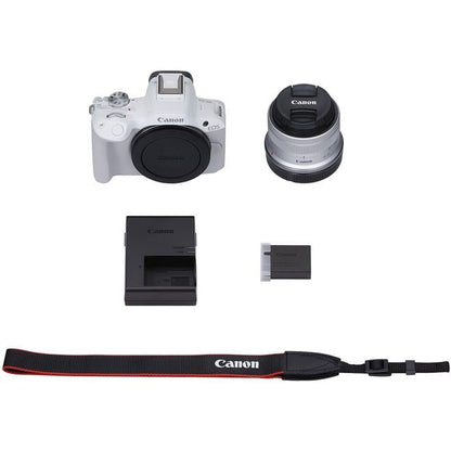 Canon EOS R50 Beveidroninis Fotoaparatas - 24.2MP APS-C + RF-S 18-45mm Objektyvas