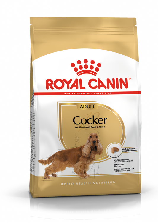 Royal Canin Cocker Adult šunų maistas 3 kg - specialiai subalansuotas maistas suaugusiems kokeriams
