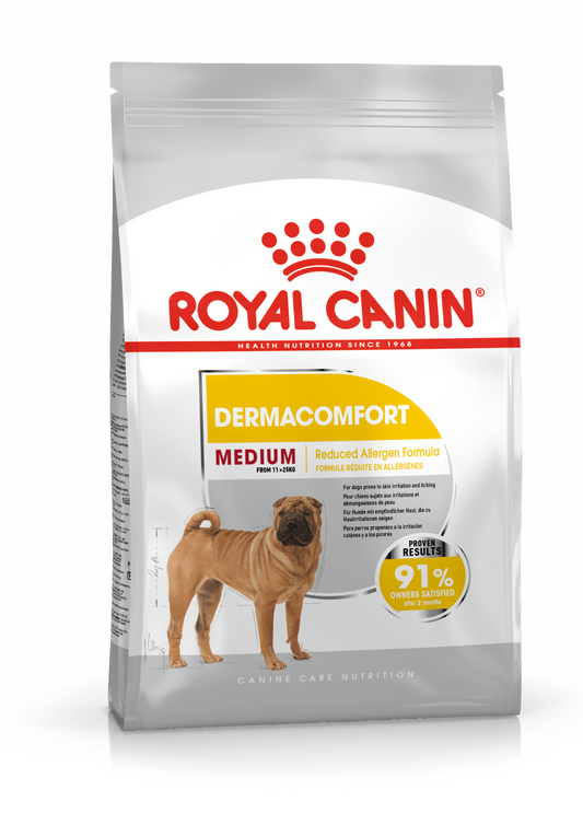 Royal Canin Care Nutrition Dermacomfort Medium 12kg - Didelė pakuotė vidutinių veislių šunims su jautria oda