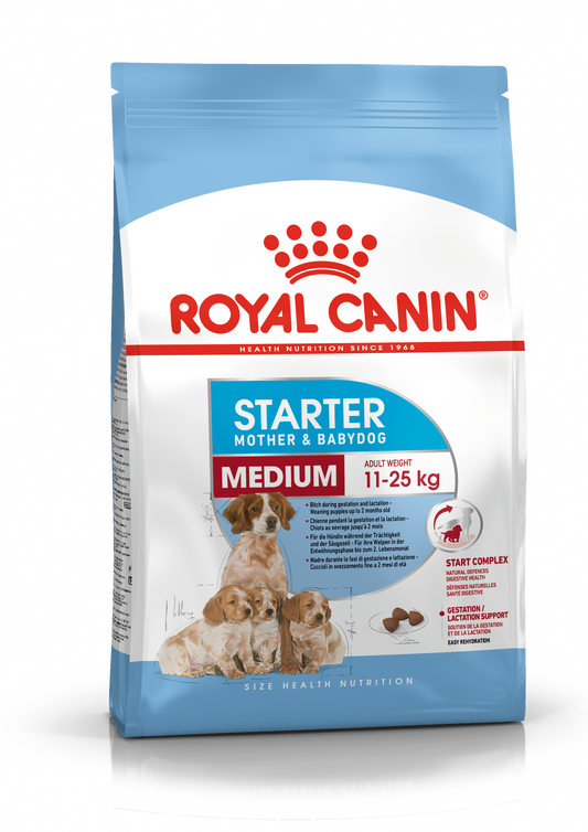 Royal Canin Size Health Nutrition Medium Starter Mother & Babydog 4kg - Sausas maistas vidutinių veislių šuniukų motinoms ir mažyliams