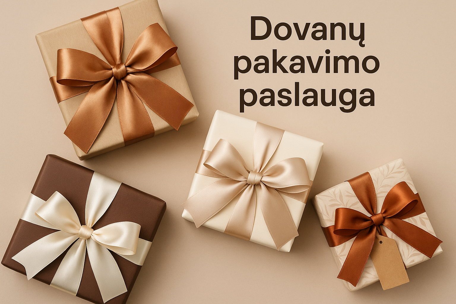 Dovanų pakavimo paslaugos baneris