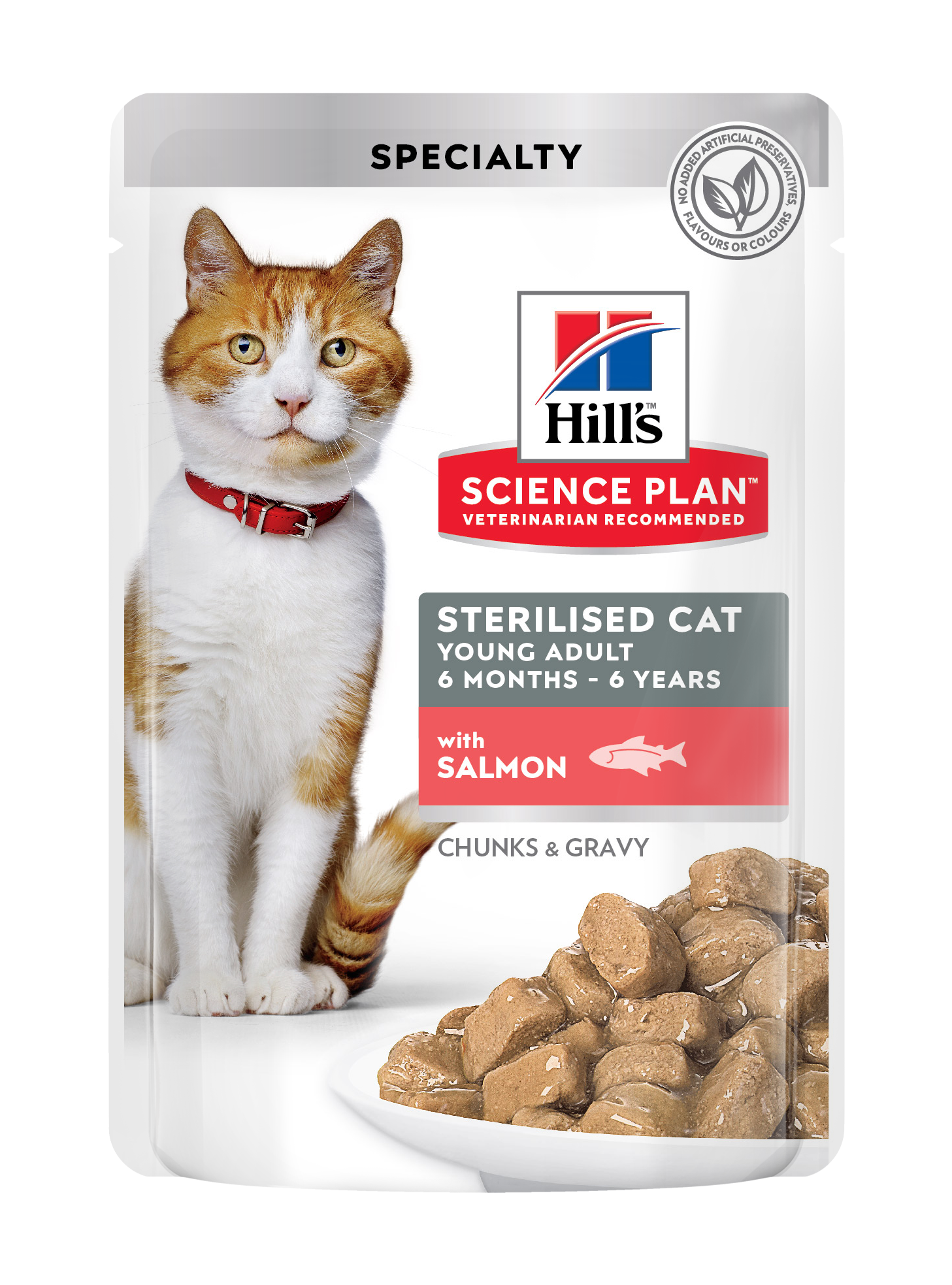 Hill's Science Plan sterilizuotoms suaugusioms katėms su žuvimi ir lašiša 12x85 g guliašai
