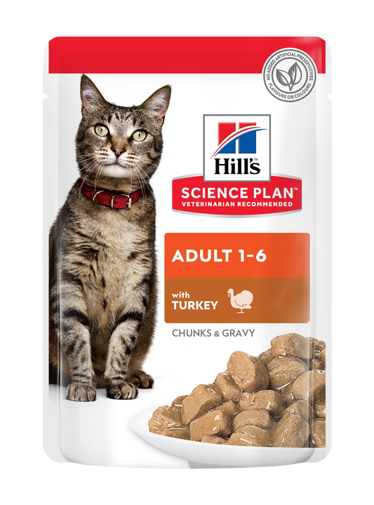 Hill's Science Plan suaugusioms katėms su kalakutiena 12x85 g guliašai