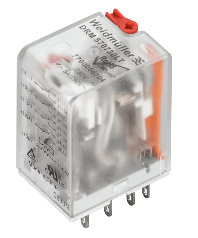DRM570730LT Elektromagnetisches Relais 4 Wechsler 230 V AC 5 A