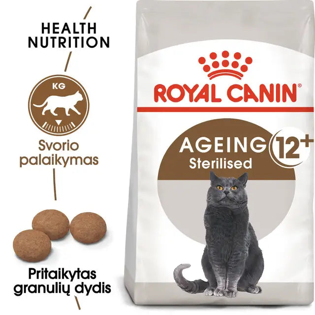 Royal Canin Feline Health Nutrition Sterilised 12+ 0,4kg - Sausas maistas labai vyresnėms sterilizuotoms katėms