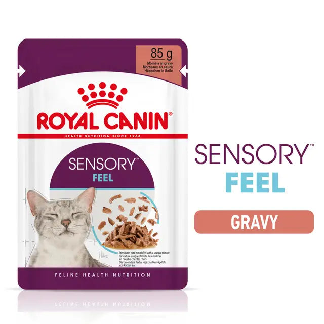 ROYAL CANIN SENSORY™ FEEL Morsels in Gravy - Drėgnas Pašaras Suaugusioms Katėms 12x85g