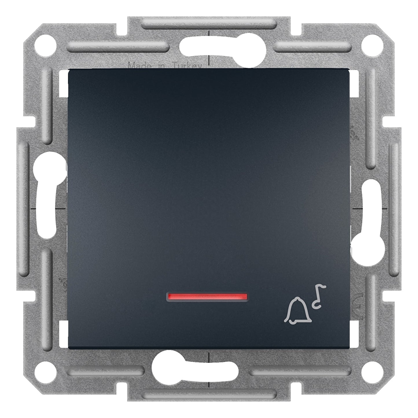 EPH1700171 1-poliger Taster mit Suchlicht "Klingel", schraubenloser Anschluss, ohne Rahmen, anthrazit