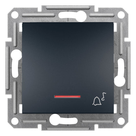 EPH1700171 1-poliger Taster mit Suchlicht "Klingel", schraubenloser Anschluss, ohne Rahmen, anthrazit