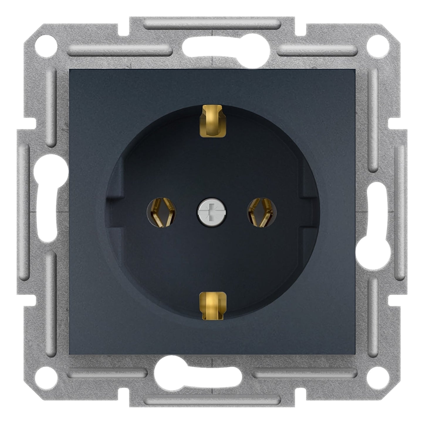 EPH2900171 Asfora - single socket outlet with side earth, wo frame, anthracite