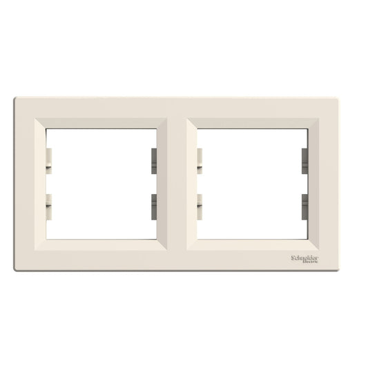 EPH5800223 Asfora - horizontal 2-gang frame - cream