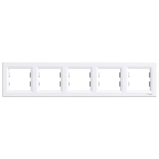 EPH5800521 Asfora - horizontal 5-gang frame - white