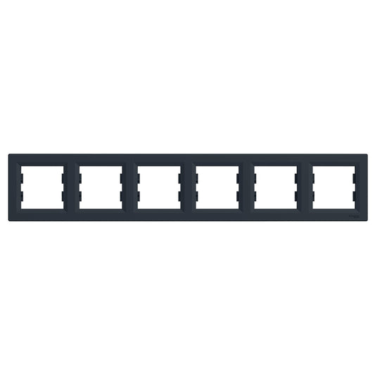 EPH5800671 Horizontal 6-gang frame, anthracite