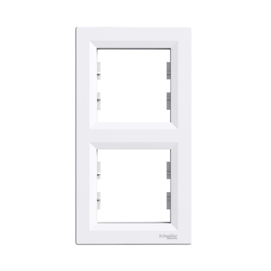 EPH5810221 Asfora - vertical 2-gang frame - white