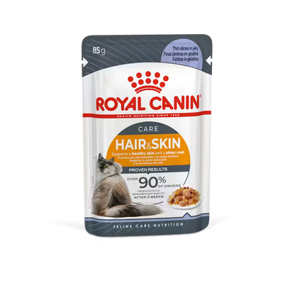 ROYAL CANIN Hair & Skin Care Jelly - Karma Mokra dla Dorosłych Kotów 12x85g