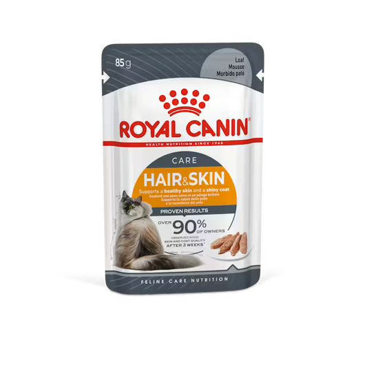 ROYAL CANIN Hair & Skin Care Loaf - Wet Cat Food 12x85g