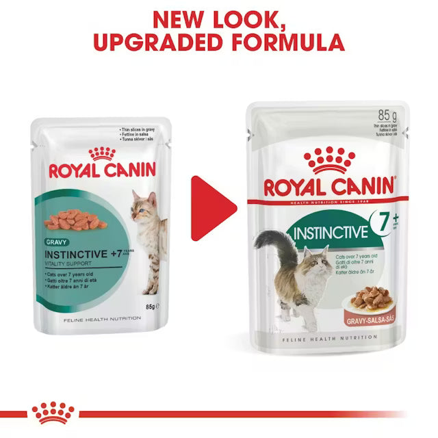 ROYAL CANIN Instinctive 7+ Kawałki w Sosie - Mokra Karma Dla Starszych Kotów 12x85g