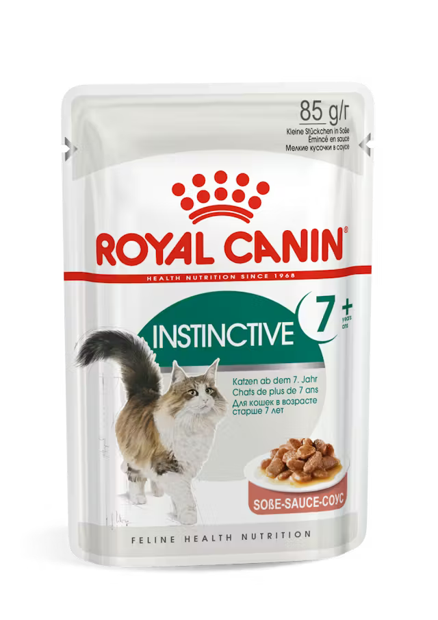 Instinctive 7+ Gravy - Drėgnas Pašaras Vyresnėms Katėms 12x85g