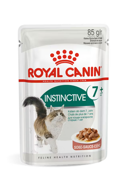 Instinctive 7+ Gravy - Drėgnas Pašaras Vyresnėms Katėms 12x85g