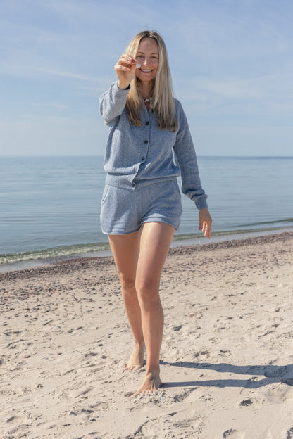 Sabbia Strickjacke Hellblau