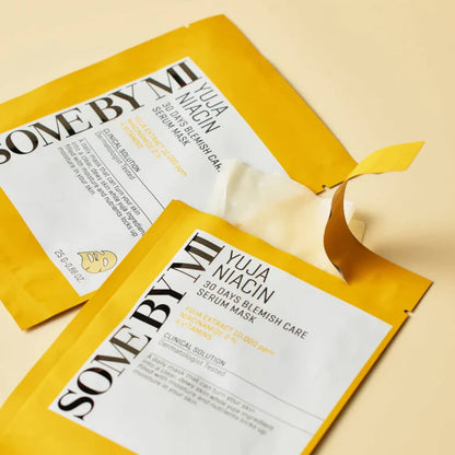 Some By Mi Yuja Niacin Blemish Care Serum Mask - Rozjaśniająca maska ​​w płachcie