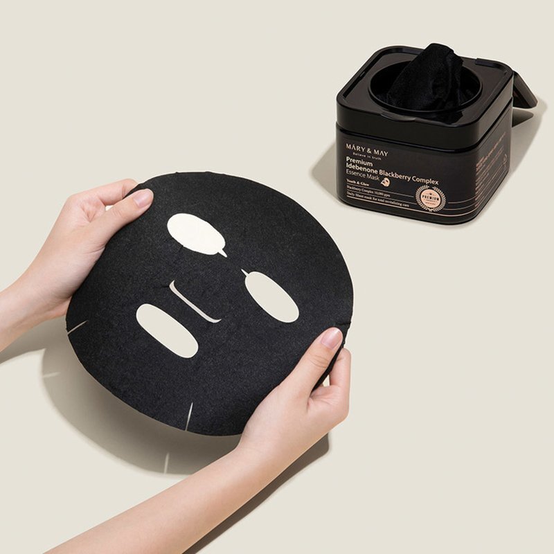 Mary&amp;May Premium Idebenon Blackberry Complex Essence Mask - Sheet Mask Set | 20pcs