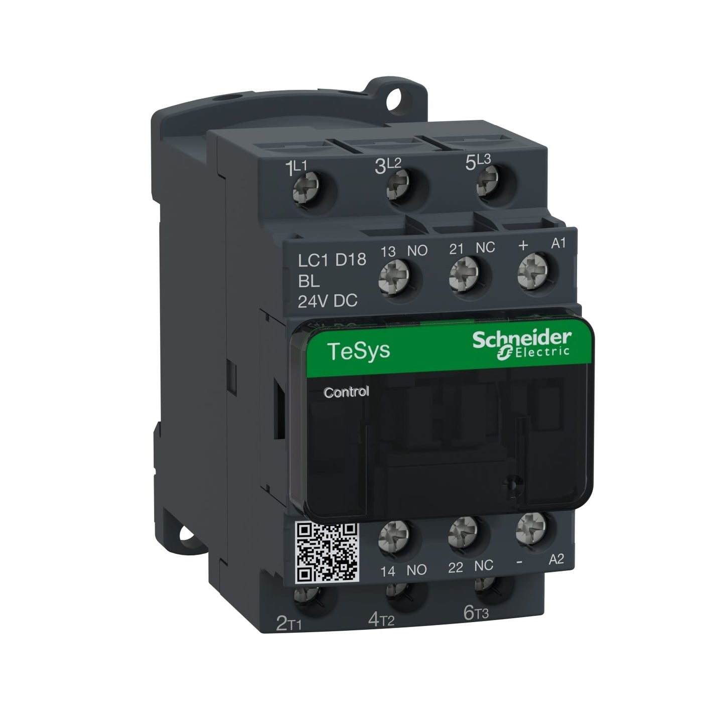 LC1D18BL TeSys Deca contactor,3P(3NO),AC-3/AC-3e,&lt;=440V 18A,24V DC low consumption coil