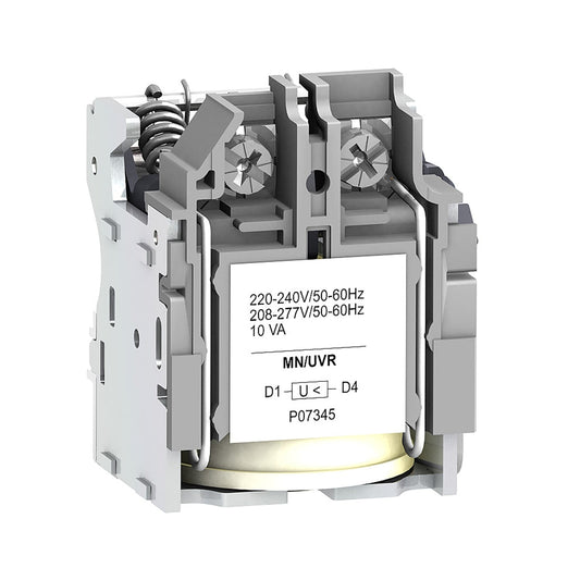 LV429407 Undervoltage release MN, ComPacT NSX, 220/240VAC 50/60Hz, 208/277VAC 60Hz, screwless spring terminal connections