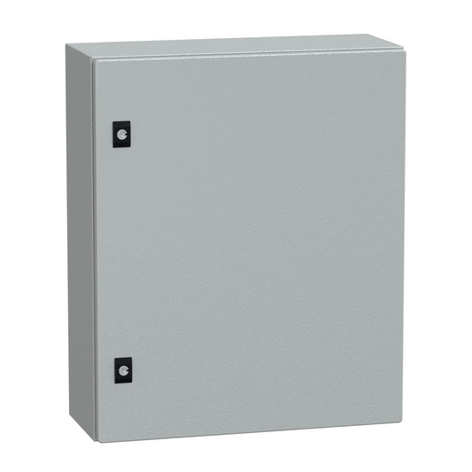NSYCRN65200P Spacial CRN plain door with mount.plate. H600xW500xD200 IP66 IK10 RAL7035..
