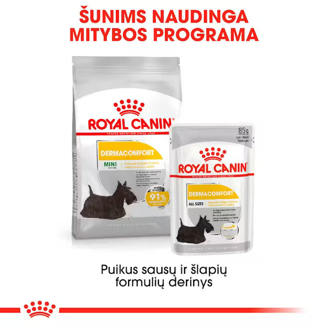 Mini Dermacomfort sausas pašaras šuniui