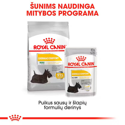 Mini Dermacomfort sausas pašaras šuniui