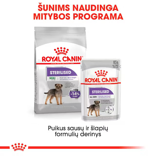 Mini Sterilised sausas pašaras šuniui