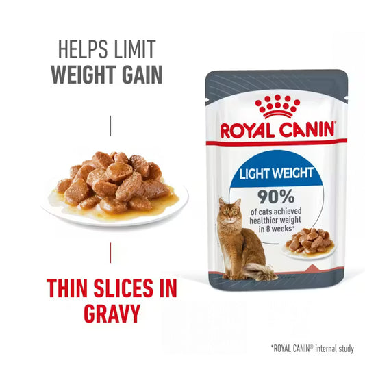 ROYAL CANIN Light Weight Care Gravy - Mokra Karma dla Dorosłych Kotów 12x85g