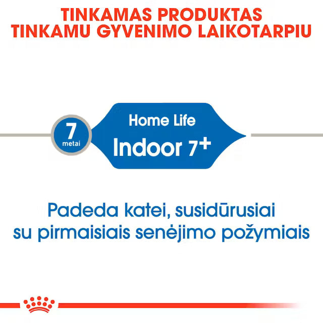 Royal Canin Feline Health Nutrition Indoor 7+ 3,5kg - Sausas maistas vyresnėms viduje gyvenančioms katėms
